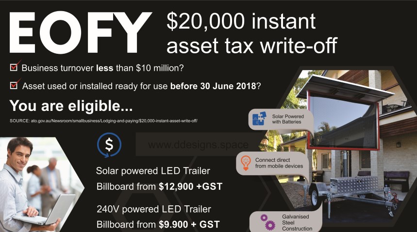 Get in before EOFY to recieve $20k instant asset tax write-off from ATO